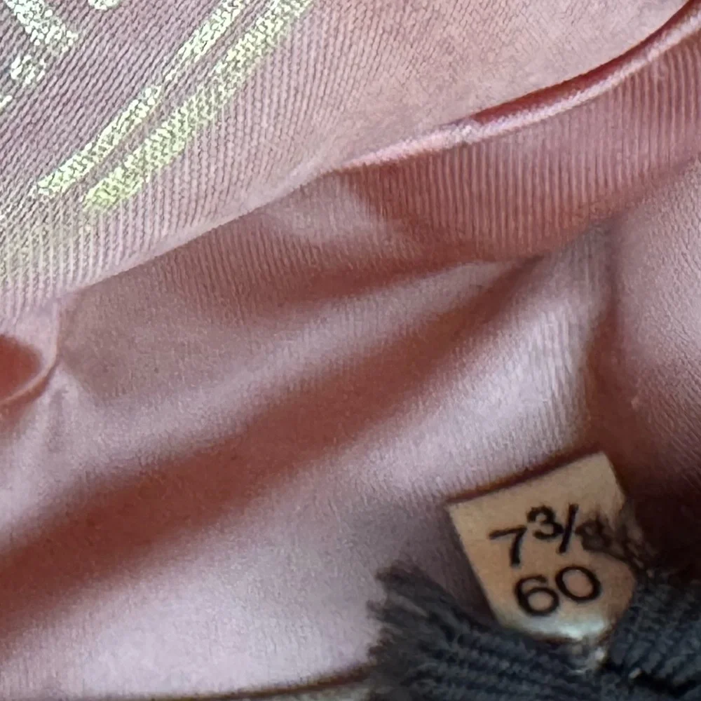 Burberry Vintage Fedora Hat Tan Plaid Windowpane Wool Multicolor Buckle 7 3/8 - Picture 10 of 13